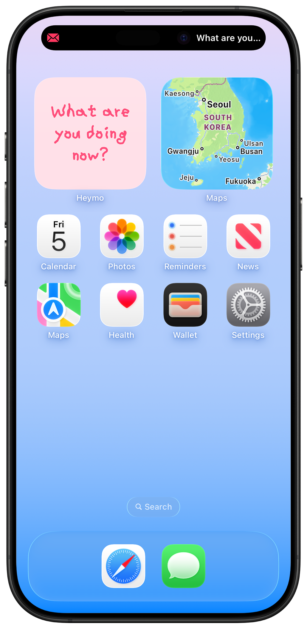 Heymo Home Screen widget preview